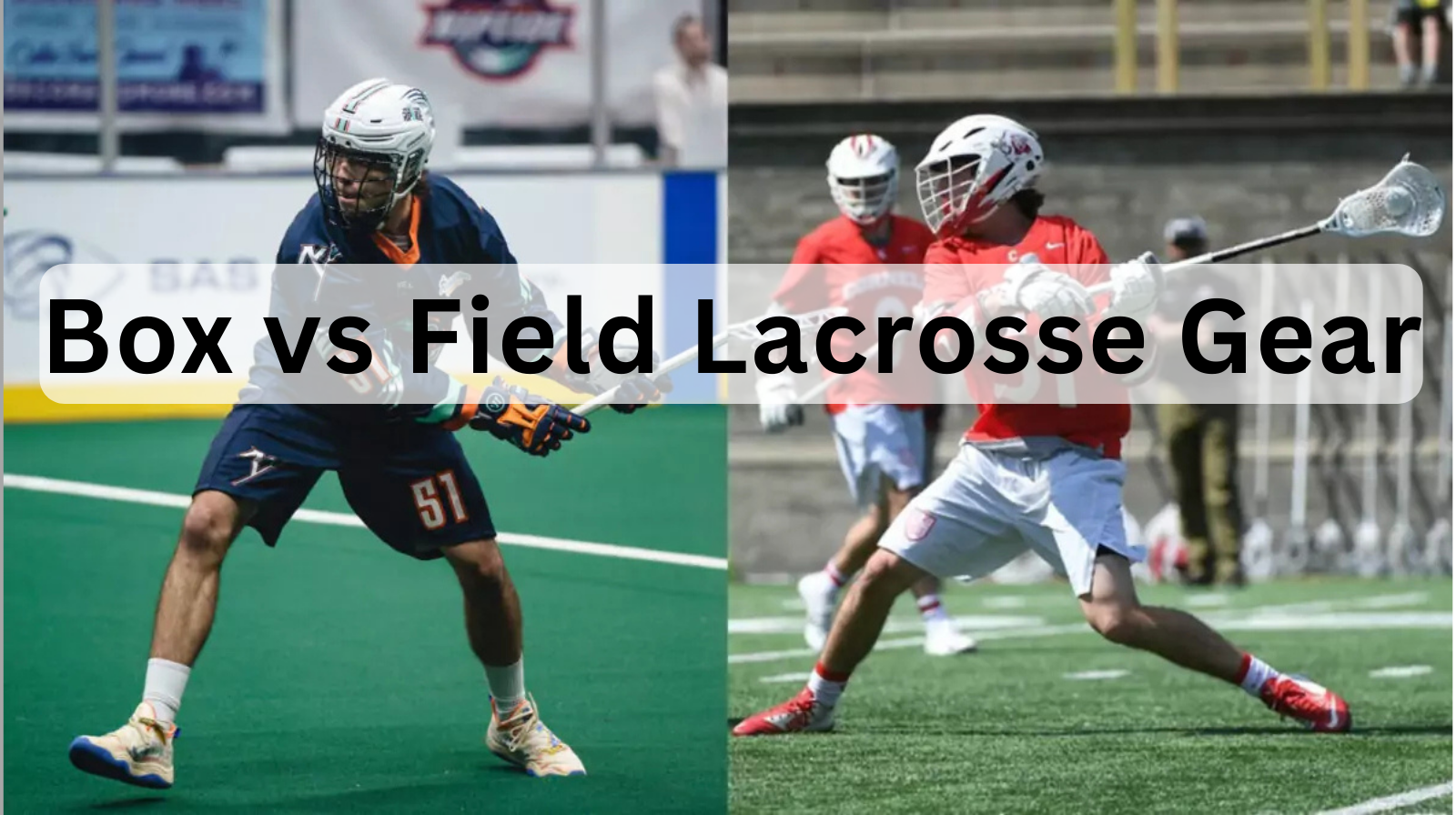Box vs field lacrosse gear hero image at Sanderson Lacrosse