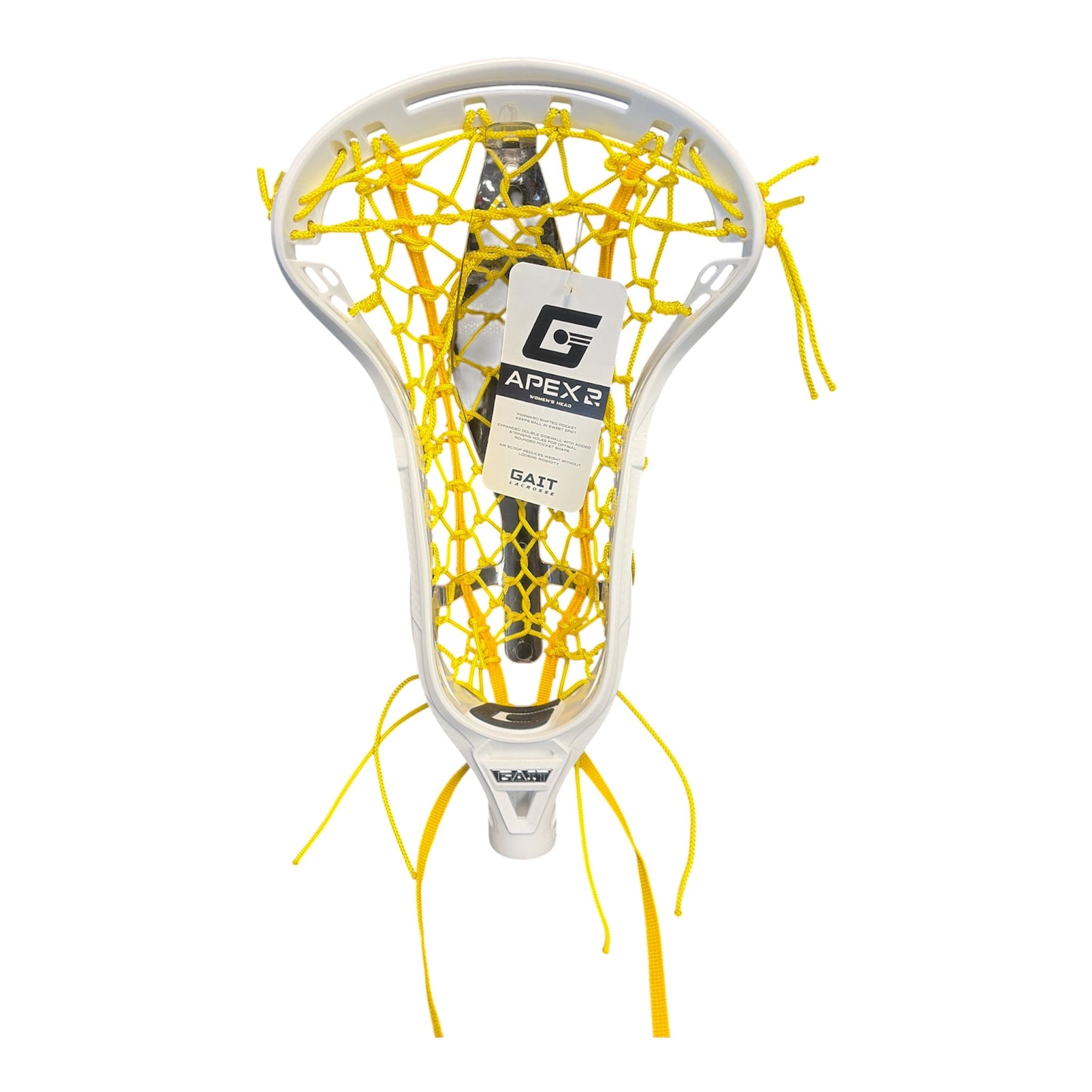 Gait Apex 2 women's lacrosse head pre-strung with Flex Mesh