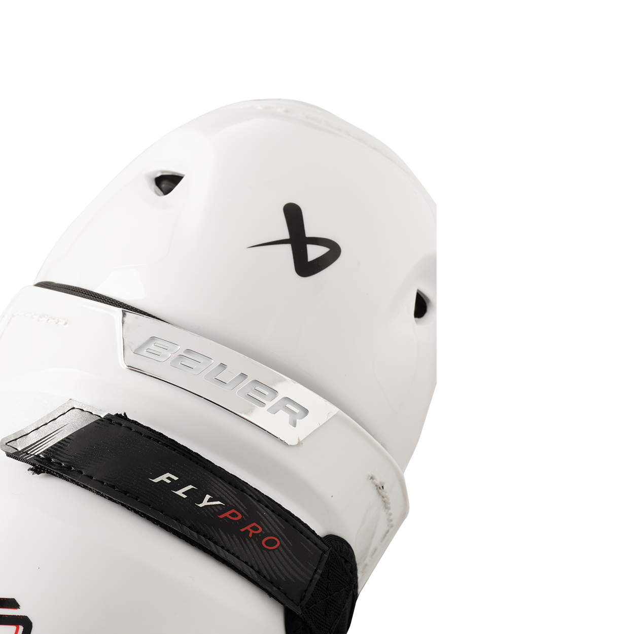 Bauer S25 Vapor FlyPro Shin Guard Intermediate - Strap Detail