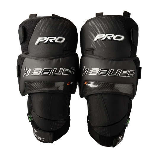 Bauer Pro Senior Goalie Knee Guards (2025) – Hockey & Lacrosse Goalie Knee Protection – Sold as a Pair