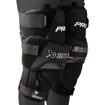 Bauer Pro Senior Goalie Knee Guards (2025) – Hockey & Lacrosse Goalie Knee Protection – Sold as a Pair