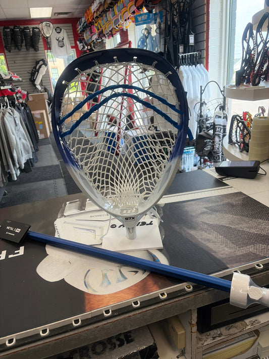 STX Eclipse 3 Lacrosse Goalie Stick Royal Blue – custom strung with StringKing Metal 3 Pro Goalie Shaft – Sanderson Lacrosse