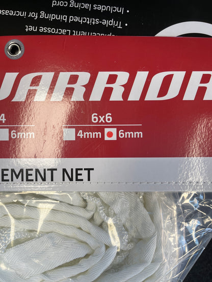 Warrior Replacement Lacrosse Net box- 4x4’ / field 6x6 6mm