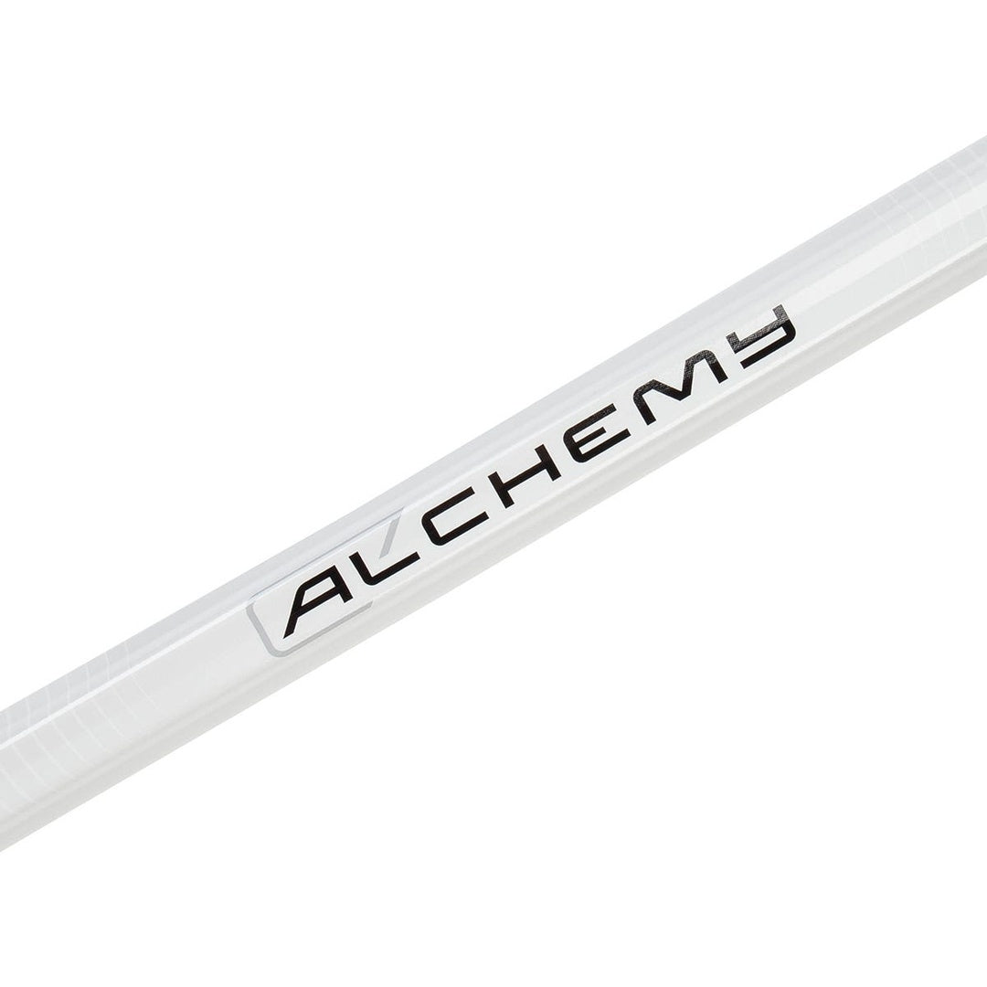 Warrior Alchemy attack lacrosse shaft in white - detail view of Control Die Shape