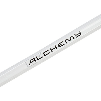 Warrior Alchemy attack lacrosse shaft in white - detail view of Control Die Shape