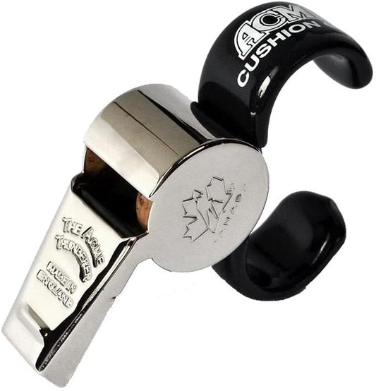 ACME Thunderer Finger Grip Metal Whistle Nickel-Plated (477/58.5) Large