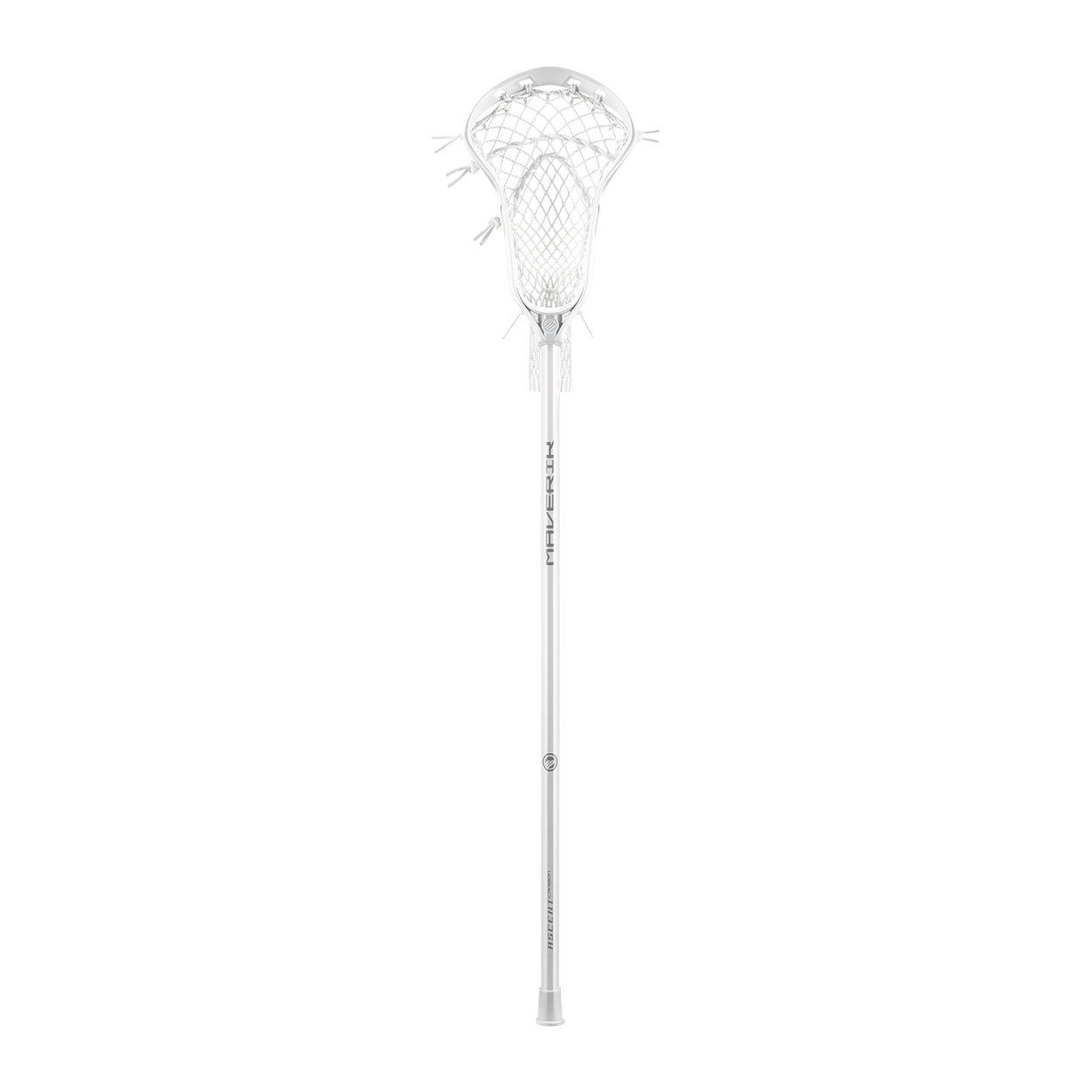 Maverik Ascent Carbon Women's Complete Lacrosse Stick - White, front view