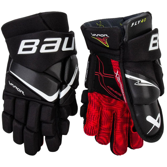 Bauer Vapor Fly40 Hockey Glove Black on Silver - INT