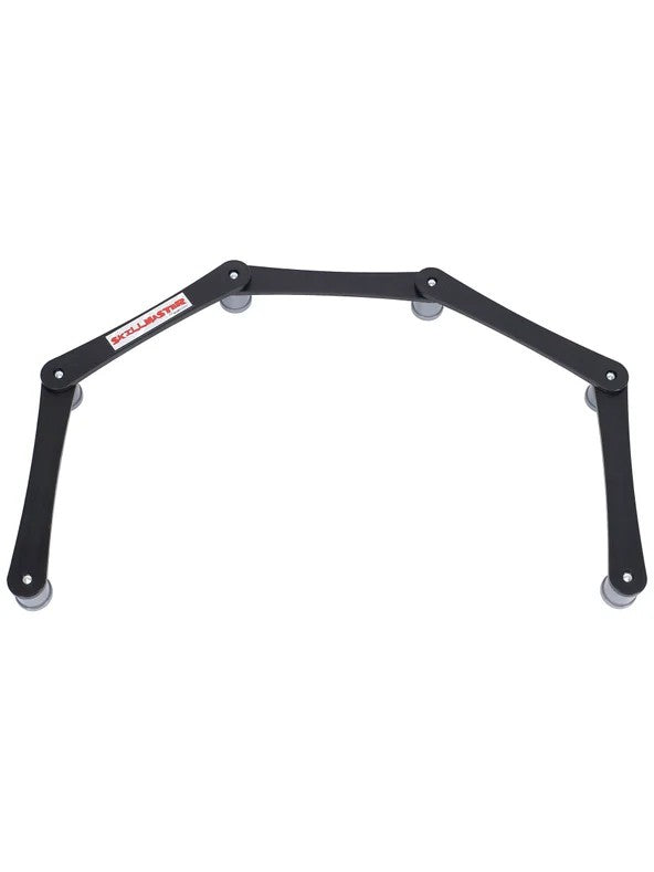 The Blue Sports Skillmaster Stick Handling Aid by Blue Sports Skillmaster is an adjustable appliance slider with four swiveling wheels and hinge joints, designed to improve hockey or lacrosse stick skills while moving heavy items.