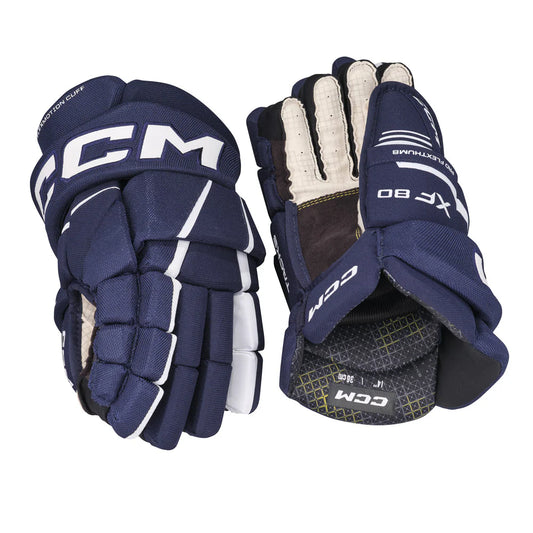 CCM Tacks XF80 Blue Hockey Gloves - Junior