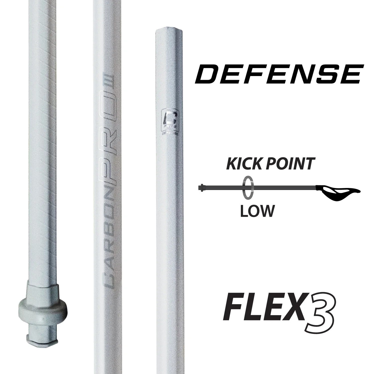 ECD Carbon Pro 3.0 - Defense Shaft - Long Pole - Field Lacrosse