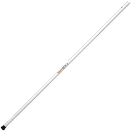 Angled view of Gait GCX-D composite long pole lacrosse shaft in white