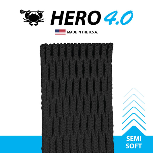 ECD Hero 4.0 Semi-Soft Lacrosse Mesh – Tri-Fiber Core – All Colourways