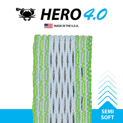 ECD Hero 4.0 Semi-Soft Lacrosse Mesh – Tri-Fiber Core – All Colourways