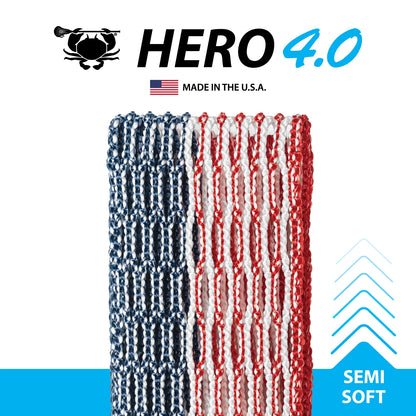 ECD Hero 4.0 Semi-Soft Lacrosse Mesh – Tri-Fiber Core – All Colourways
