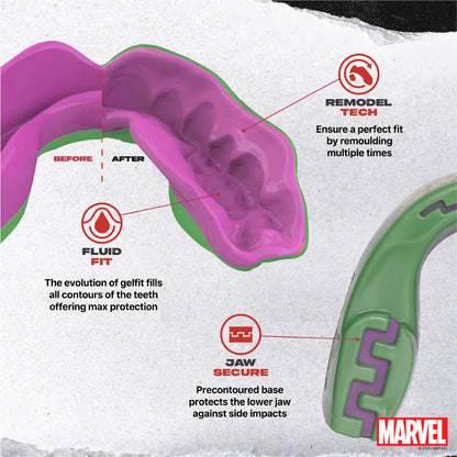 SafeJawz Marvel The Hulk Mouthguard – Junior