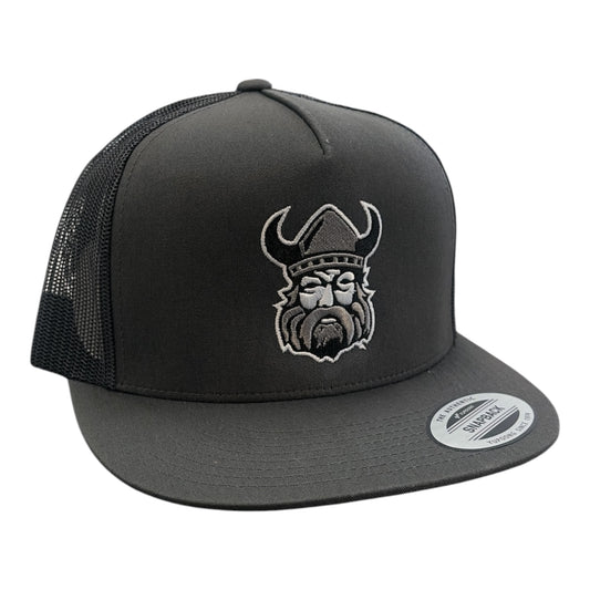 Northmen hat dark grey and blk flat beak