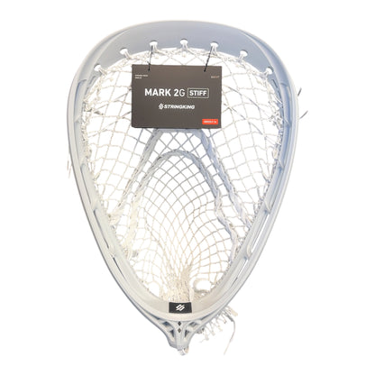 StringKing Mark 2G Stiff Lacrosse Goalie Head – Pre-Strung with Grizzly 2s Mesh, Black