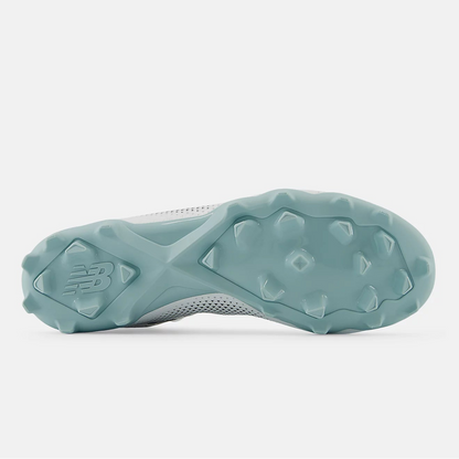 Close-up of a shoe sole with a textured pattern on a white background