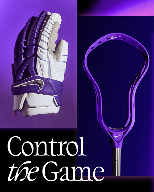 Nike Vapor Premier Lacrosse Gloves – Philadelphia Waterdogs – PLL Limited Edition Colourway – Purple/White