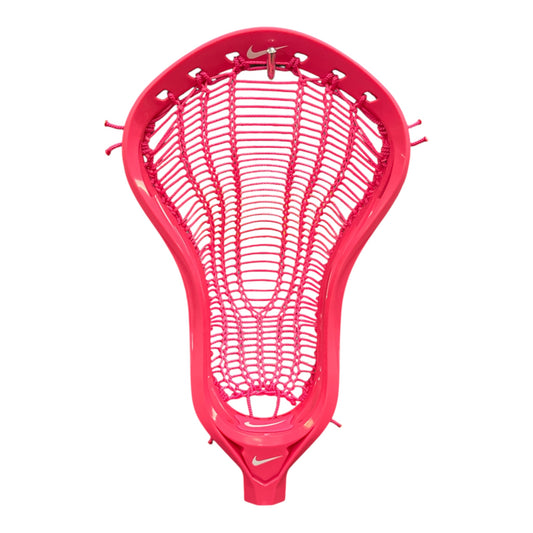 Pink lacrosse head with Nike logo on a white background