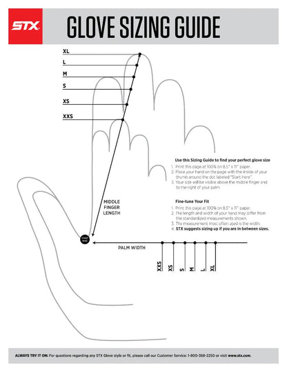 STX LZR Lacrosse Gloves
