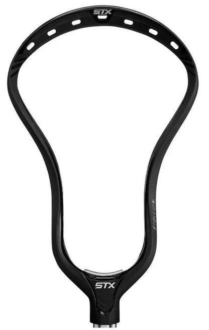 STX Stallion 1K lacrosse head in black – front view
