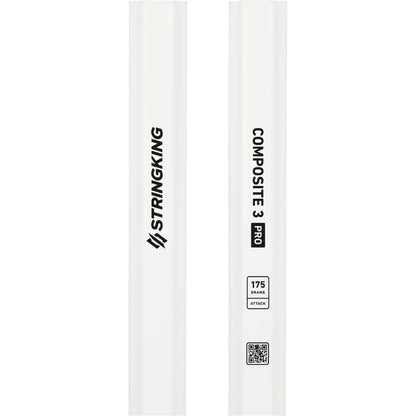 Stringking Composite 3 Pro Lacrosse Shaft – 30" – Carbon Fiber – White / Black