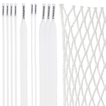 StringKing Grizzly 2X Goalie Mesh Kit - White - Flat with Strings