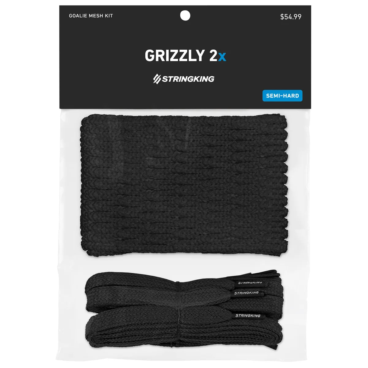 StringKing Grizzly 2X Goalie Mesh Kit - Black - Packaged