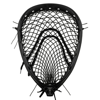 StringKing Mark 2G Stiff Lacrosse Goalie Head – Pre-Strung with Grizzly 2s Mesh, Black