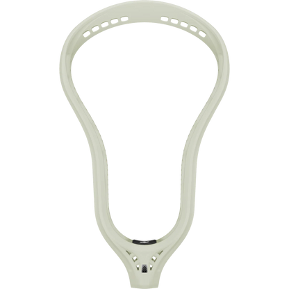 The StringKing Mark 3D Lacrosse Head by StringKing is shown unstrung and white, featuring elite stiffness and multiple stringing holes around the edge, set against a plain white background.