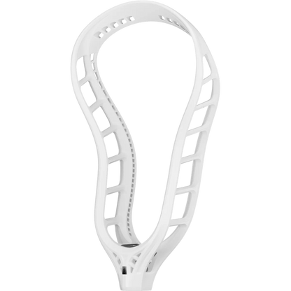 The StringKing Mark 3D Lacrosse Head, a white head with an open geometric sidewall and elite stiffness, is shown against a plain light background.
