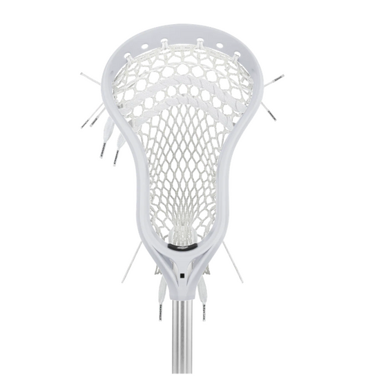 White lacrosse head on a white background