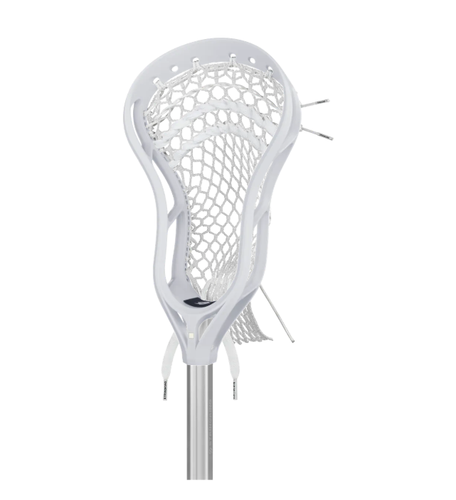 White lacrosse head on a white background