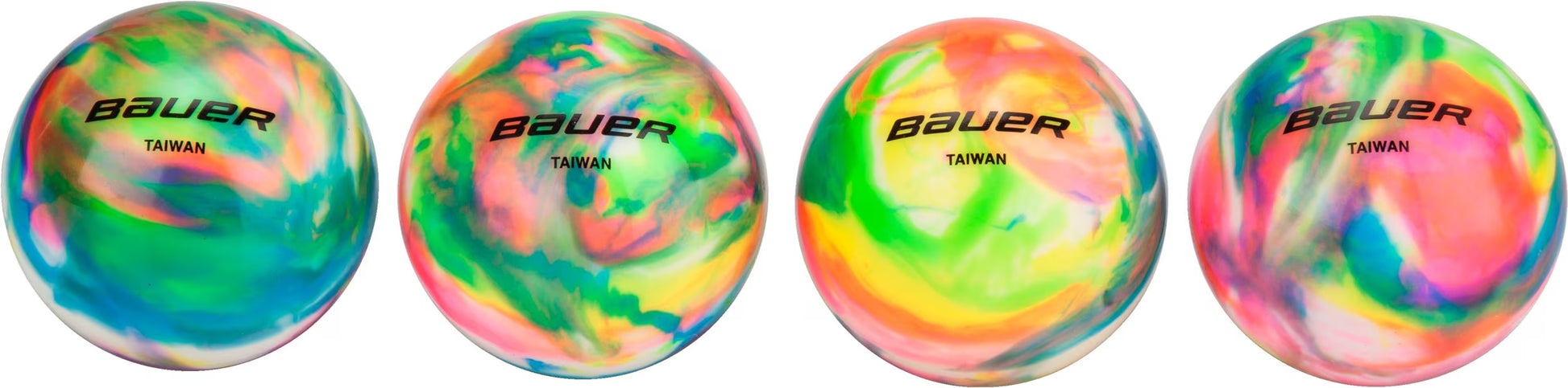 Bauer Hockey Ball Multicoloured – 4-pack assorted colour street hockey balls – Sanderson Lacrosse