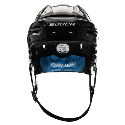 Bauer RE-AKT 65 senior hockey helmet in black, back view