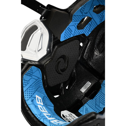 Bauer RE-AKT 65 senior hockey helmet in black, close-up of the interior padding