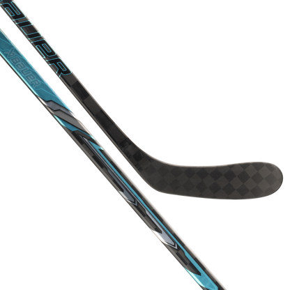 Bauer Supreme Fuse Grip Hockey Stick Intermediate 2026 – hero shot showing full teal chrome graphic – Sanderson Lacrosse