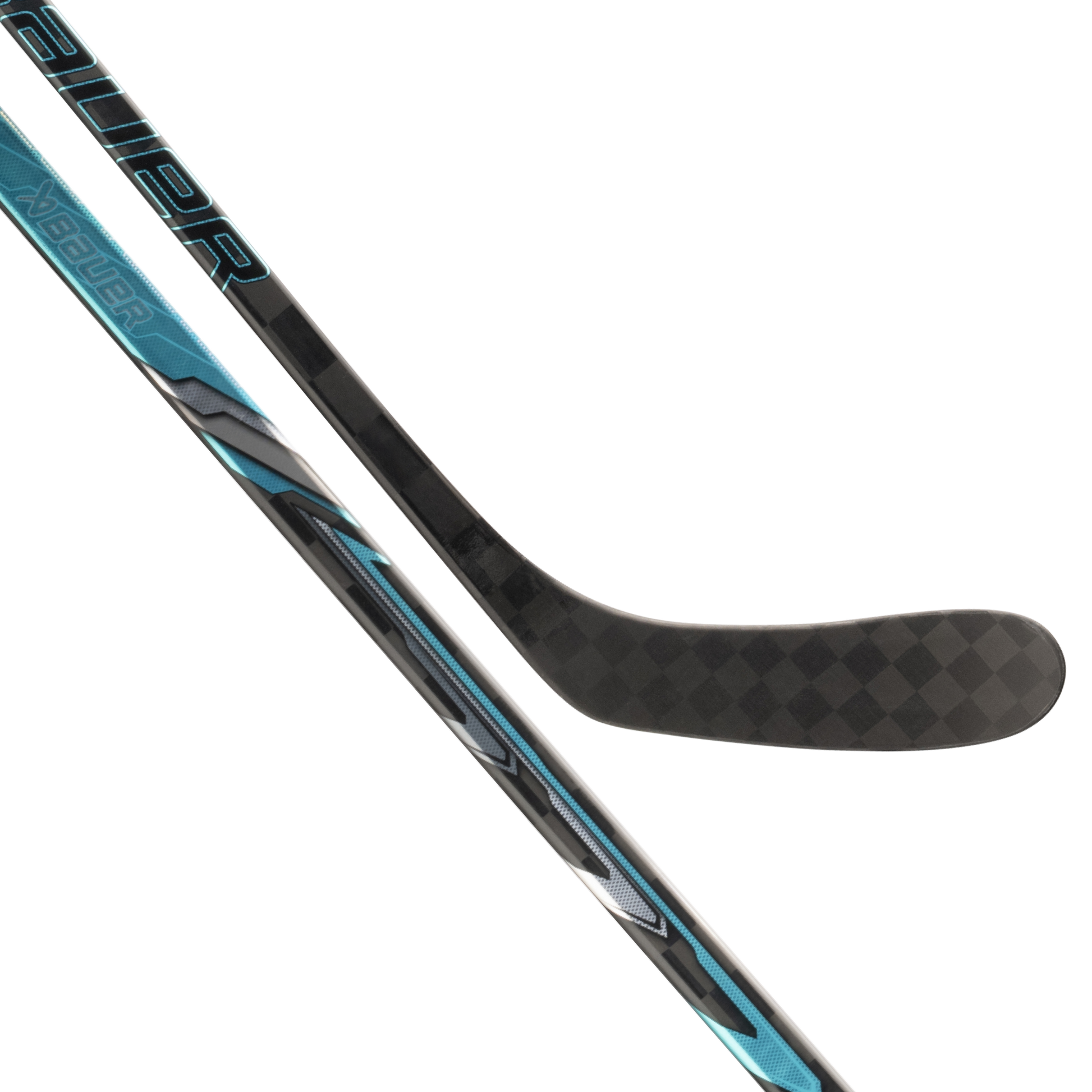 Bauer Supreme Fuse Grip Hockey Stick Youth 2026 – hero shot showing full teal chrome graphic – Sanderson Lacrosse