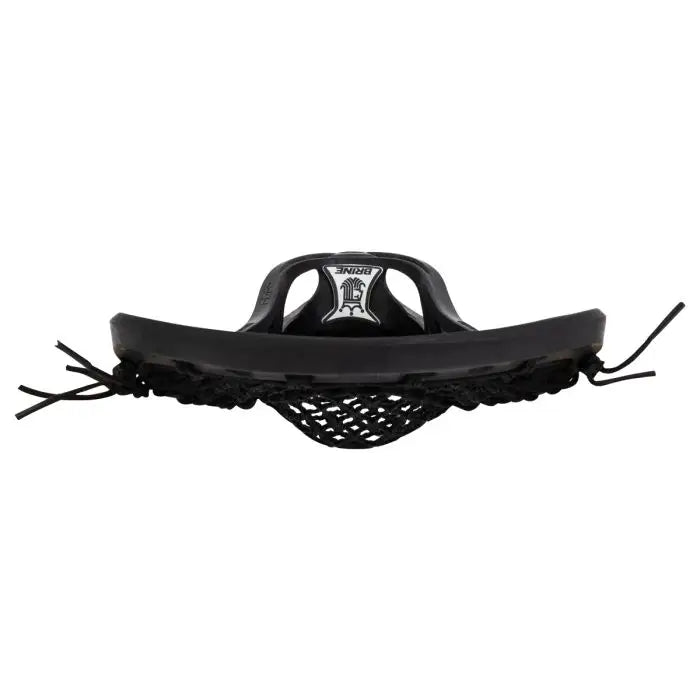 Black brine edge lacrosse head top view on a white background