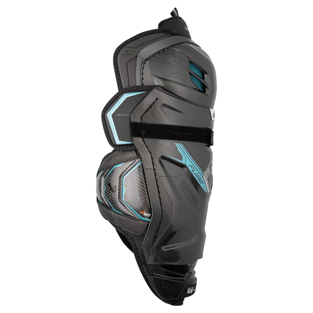 Bauer Supreme Fuse Hockey Shin Guard Intermediate – catalog back view – Sanderson Lacrosse