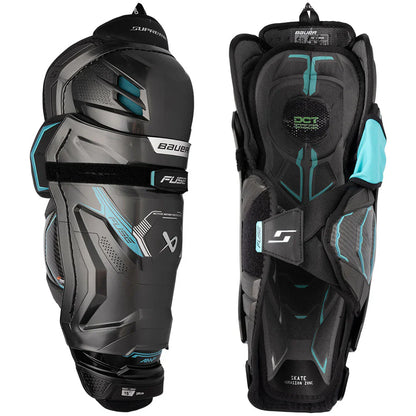 Bauer Supreme Fuse Hockey Shin Guard Intermediate – catalog front view – Sanderson Lacrosse