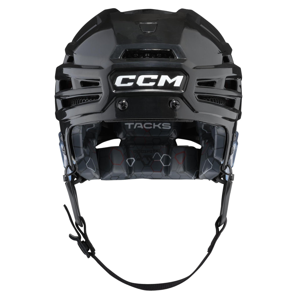 CCM Tacks 920 senior hockey helmet in black, front view