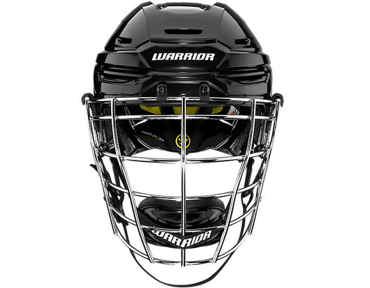 Warrior Alpha One Pro Helmet Combo with Fat Boy 2.0 Lacrosse Cage ￼