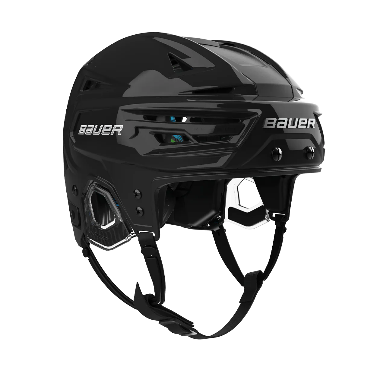 Bauer RE-AKT 155 Hockey Helmet Black – front view – Sanderson Lacrosse