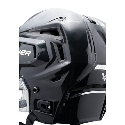 Bauer RE-AKT 155 Hockey Helmet Black – rear view – Sanderson Lacrosse