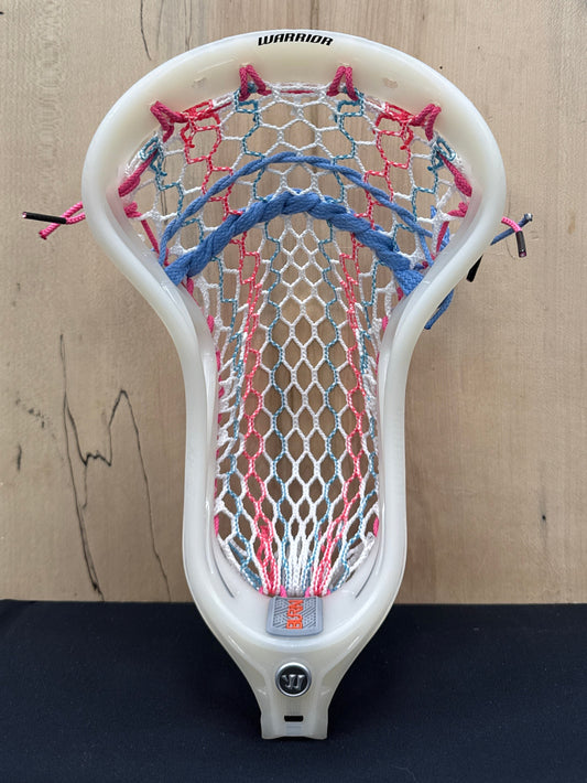 Custom Strung Head - Warrior Head  Burn XP2-O Clear with Pink/Blue