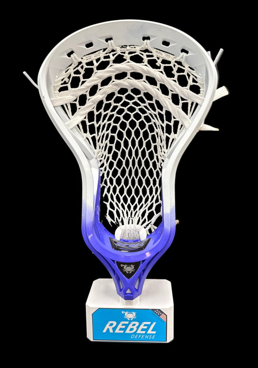 Custom Strung Dyed Head - ECD Rebel  Defense Purple/White
