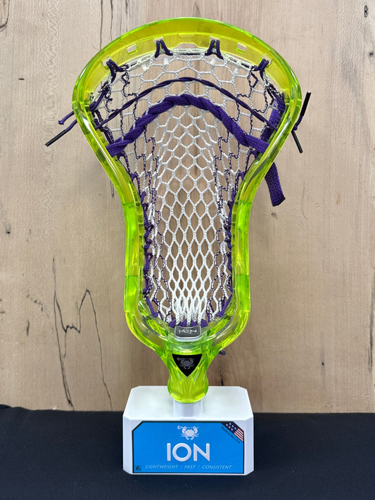 Custom Strung Head - ECD ION Lime/Purple